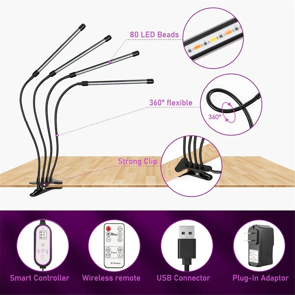 USB Full Spectrum Waterproof LED Plant Grow Light with Control Phytolamp For Plants Seedlings Flower Indoor Fitolamp Grow Box
USB Full Spectrum Waterproof LED Plant Grow Light with Control Phytolamp For Plants Seedlings Flower Indoor Fitolamp Grow Box