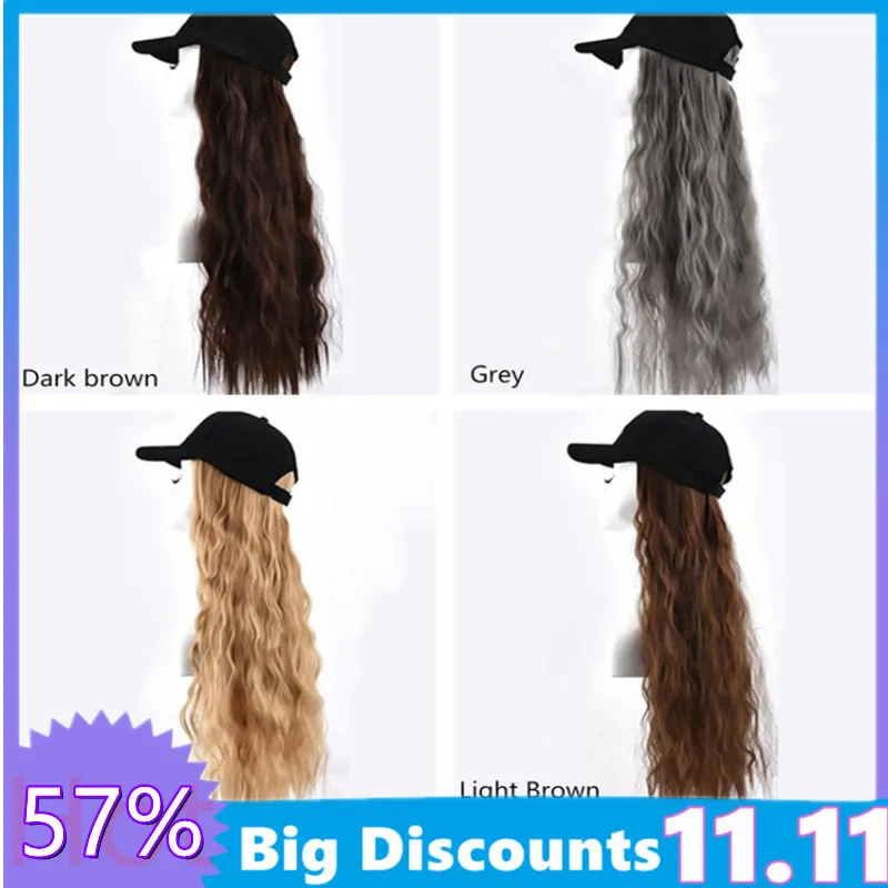 4 Colors Fashion Hat Wig 2 In 1 Women Party Wave Long Curly Wig Synthetic Baseball Cap Wig
4 Colors Fashion Hat Wig 2 In 1 Women Party Wave Long Curly Wig Synthetic Baseball Cap Wig