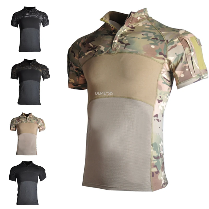 Breathable Tactical Shirts Quick Dry Short Sleeve Army Combat Camo Shirts Clothing Military Airsoft Shooting Training T-Shirts
Breathable Tactical Shirts Quick Dry Short Sleeve Army Combat Camo Shirts Clothing Military Airsoft Shooting Training T-Shirts