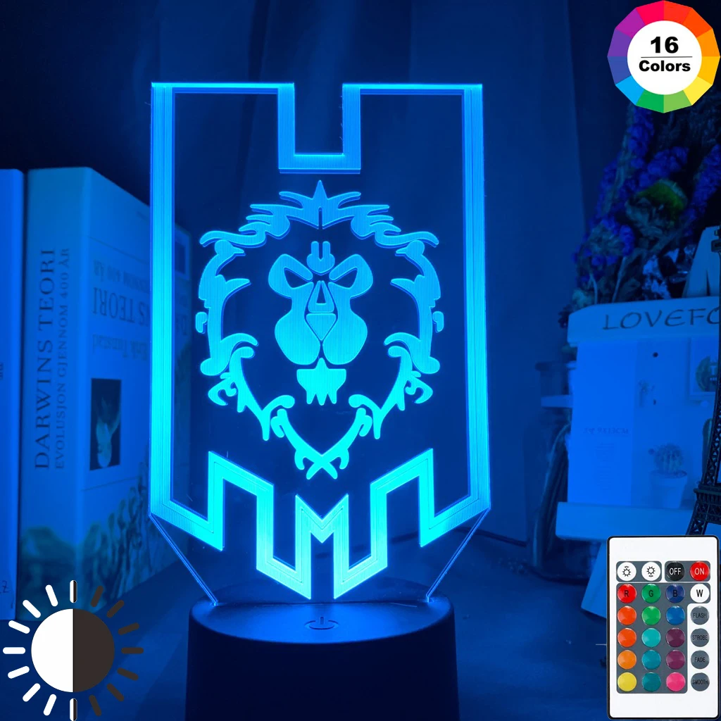 World of Warcraft Alliance Flag Led Night Light for Game Store Shop Room Decor Nightlight Unique Gift for Gamers Usb Table Lamp
World of Warcraft Alliance Flag Led Night Light for Game Store Shop Room Decor Nightlight Unique Gift for Gamers Usb Table Lamp