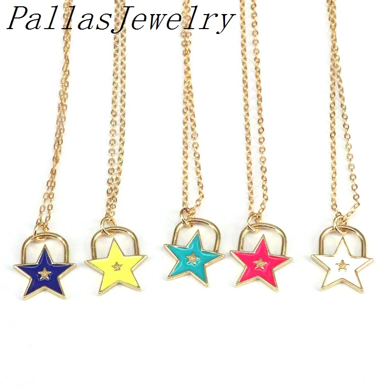 10Pcs,Gold Color Enamel Star Party Women's Pendant Necklace Fashion Female Choker Necklaces Jewelry
10Pcs,Gold Color Enamel Star Party Women's Pendant Necklace Fashion Female Choker Necklaces Jewelry