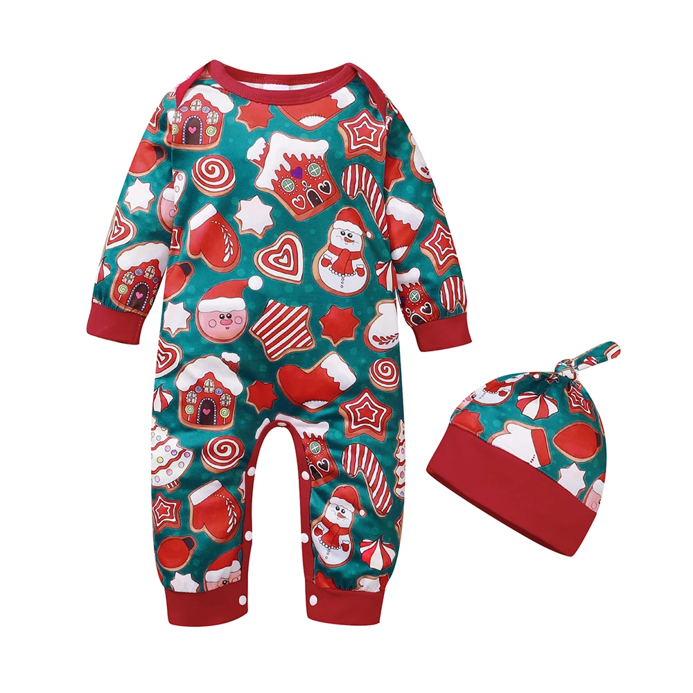 Christmas Newborn Baby Boys Girls Autumn Printing Round Neck Casual Pullover Cartoon Long Sleeve Jumpsuit Hat 2 Piece Set Xmas
Christmas Newborn Baby Boys Girls Autumn Printing Round Neck Casual Pullover Cartoon Long Sleeve Jumpsuit Hat 2 Piece Set Xmas