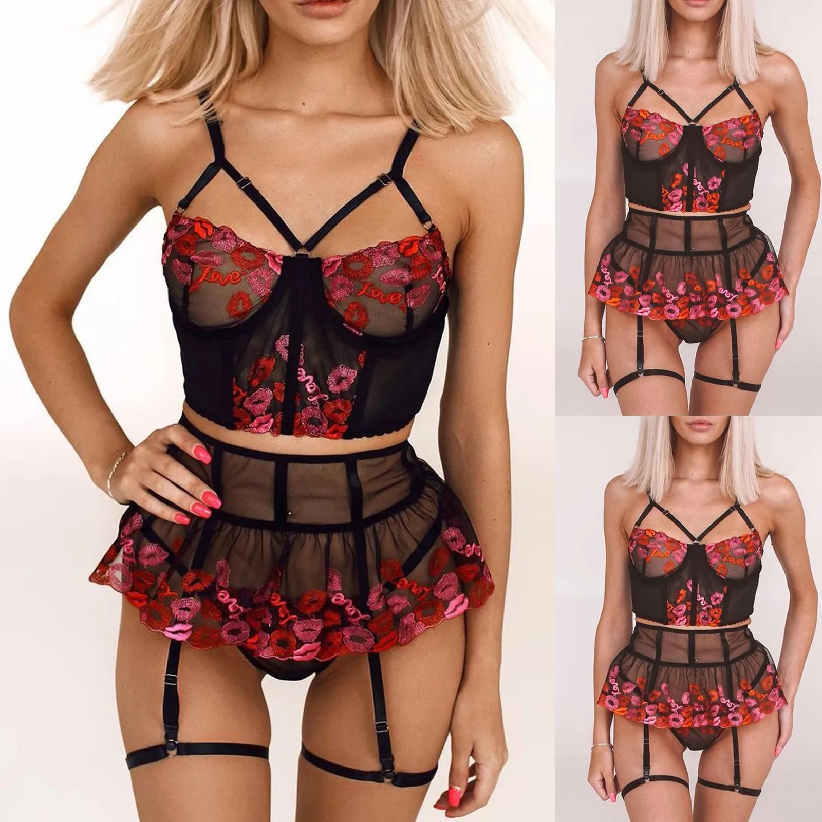 Women's Underwear 2022 Sexy Lingerie Set Bra Sexy Embroidery G-string Thong Sleepwear Underwear Lingerie Flower Lace Sexy Set
Women's Underwear 2022 Sexy Lingerie Set Bra Sexy Embroidery G-string Thong Sleepwear Underwear Lingerie Flower Lace Sexy Set