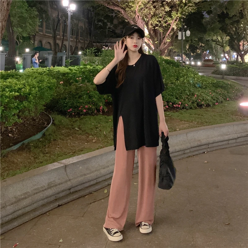 YTX1177 2021 new Korean version loose wild western style reduced age mid-length split large version short-sleeved T-shirt
YTX1177 2021 new Korean version loose wild western style reduced age mid-length split large version short-sleeved T-shirt