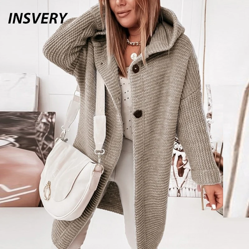 Mid-Length All-Match Cardigan Women Fashion Loose Long Sleeve Sweaters Coat Women Autumn Winter Loose Hooded Sweater Jacket
Mid-Length All-Match Cardigan Women Fashion Loose Long Sleeve Sweaters Coat Women Autumn Winter Loose Hooded Sweater Jacket