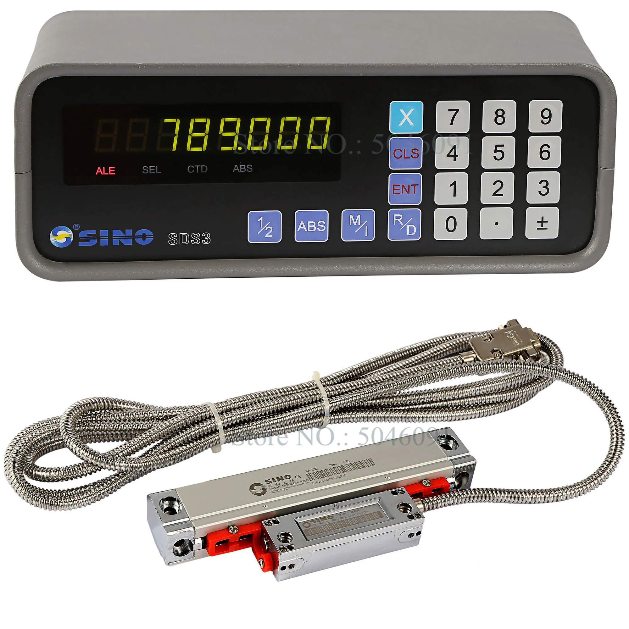 Original SINO SDS3 1 Axis DRO kit SDS3-1 Digital Readout Display and 1 Piece 5um 1um KA-300 Optical Linear Scale Encoder Sensor
Original SINO SDS3 1 Axis DRO kit SDS3-1 Digital Readout Display and 1 Piece 5um 1um KA-300 Optical Linear Scale Encoder Sensor