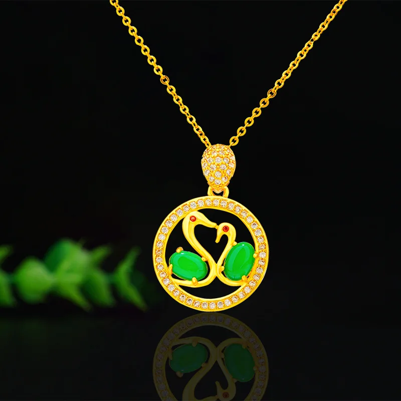 Natural Green Chalcedony Hand Carved Swan Pendant Fashion Jewelry Men's and Women's Necklace Gift Accessories
Natural Green Chalcedony Hand Carved Swan Pendant Fashion Jewelry Men's and Women's Necklace Gift Accessories