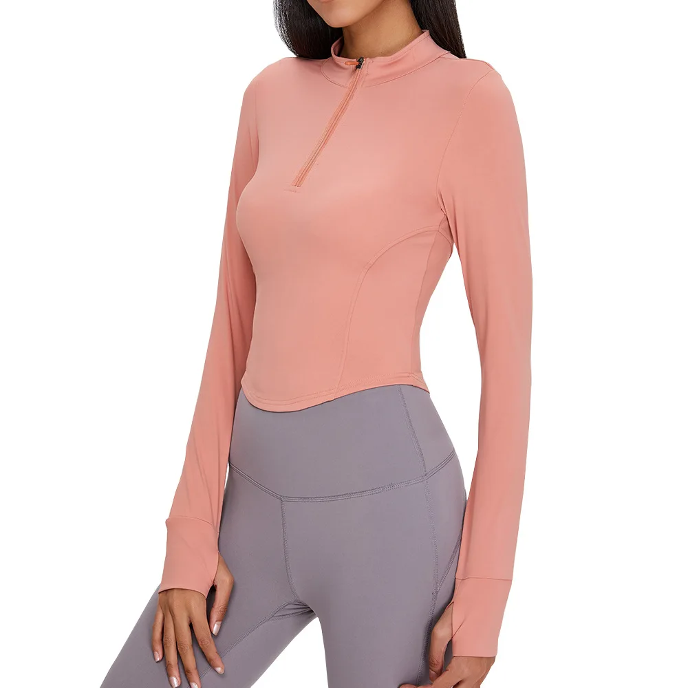 Women's Shirt Sportswear Crop Top with Sleeves Jerseys Yoga Long Sleeve Top Gym Fitness Clothes Sport T-shirt Deep Zipper Front
Women's Shirt Sportswear Crop Top with Sleeves Jerseys Yoga Long Sleeve Top Gym Fitness Clothes Sport T-shirt Deep Zipper Front