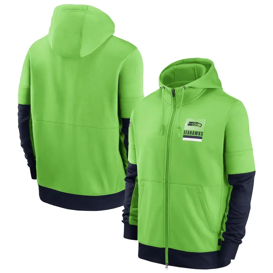 Men's Seattle Neon Green Seahawks Sideline Impact Lockup Performance Full-Zip Hoodie
Men's Seattle Neon Green Seahawks Sideline Impact Lockup Performance Full-Zip Hoodie