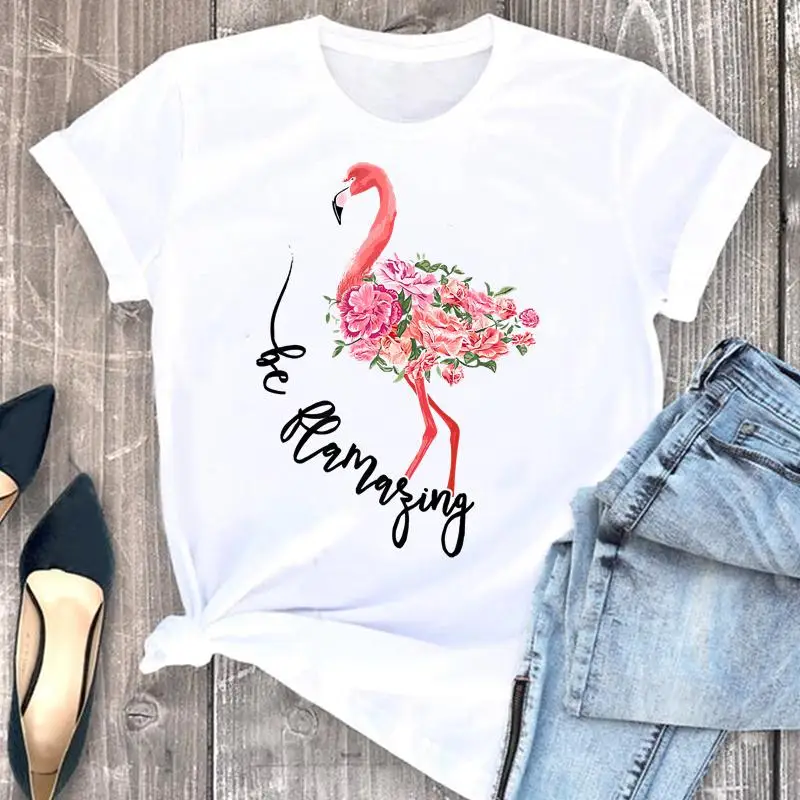 Women Clothes Print Tshirt Female Top Cartoon Clothing Fashion Flamingo Trend Lovely 2022 Graphic Short Sleeve Tee T-shirt
Women Clothes Print Tshirt Female Top Cartoon Clothing Fashion Flamingo Trend Lovely 2022 Graphic Short Sleeve Tee T-shirt