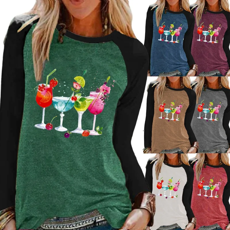 Женская блузка, футболка с рисунком, осенне-зимняя Свободная Повседневная Толстовка с длинным рукавом и круглым вырезом, пуловер, топы
Женская блузка, футболка с рисунком, осенне-зимняя Свободная Повседневная Толстовка с длинным рукавом и круглым вырезом, пуловер, топы