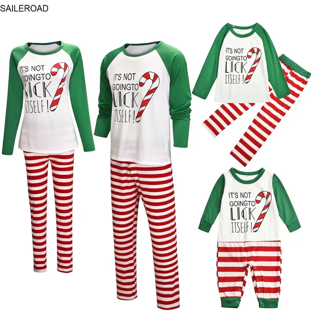 Семейный комплект пижам TUONXYE в полоску для родителей и детей 
Семейный комплект пижам TUONXYE в полоску для родителей и детей