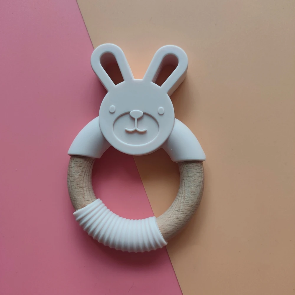 1PC Rabbit Silicone Wooden Teether Baby Teether For DIY Baby Nursing Chewing Teether Chain Pendant Necklace Toy Baby Gift
1PC Rabbit Silicone Wooden Teether Baby Teether For DIY Baby Nursing Chewing Teether Chain Pendant Necklace Toy Baby Gift