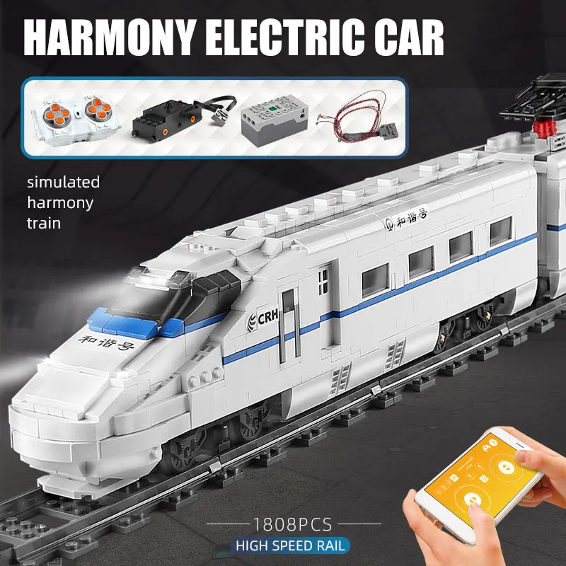Mould King MOC City World Railway The CRH2 High-Speed Train Remote control train Building Blocks bricks Kids Toys Boy's Gifts
Mould King MOC City World Railway The CRH2 High-Speed Train Remote control train Building Blocks bricks Kids Toys Boy's Gifts
