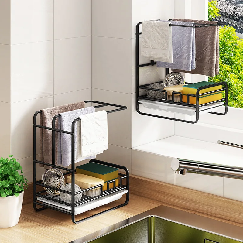 Sponge Holder Storage Organizer Shelves Corner Shelf for Kitchen Accessories Towel Holder Housekeeper On Wall Dish Drainer Rack
Sponge Holder Storage Organizer Shelves Corner Shelf for Kitchen Accessories Towel Holder Housekeeper On Wall Dish Drainer Rack