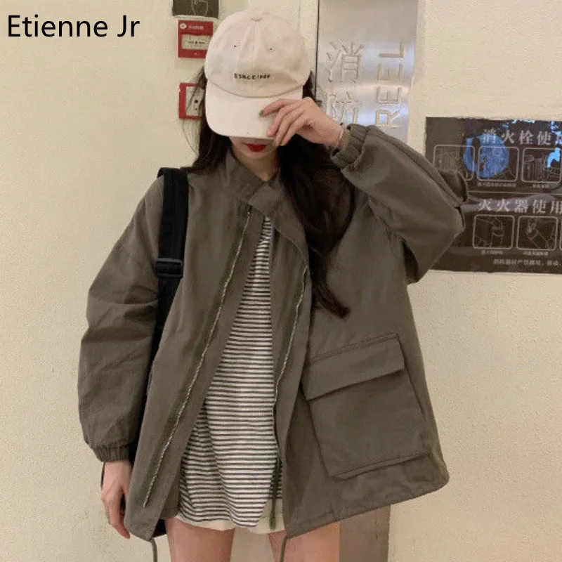 Etienne Jr Trench Women Oversize Women Coats Spring Chic BF Loose Solid Trendy Casual Ins Korean Cargo Simple All-match Outwear
Etienne Jr Trench Women Oversize Women Coats Spring Chic BF Loose Solid Trendy Casual Ins Korean Cargo Simple All-match Outwear
