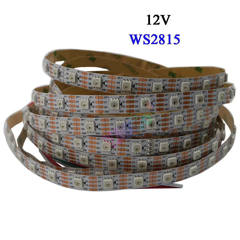 5 м/лот WS2815 пиксельный светодиодный ленточный светильник DC12V 30/60