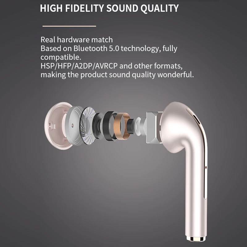 Wireless Headphones TWS Bluetooth Earphones Touch Control Sports Waterproof Headsets HiFi Stereo Earbuds with Microphones
Wireless Headphones TWS Bluetooth Earphones Touch Control Sports Waterproof Headsets HiFi Stereo Earbuds with Microphones