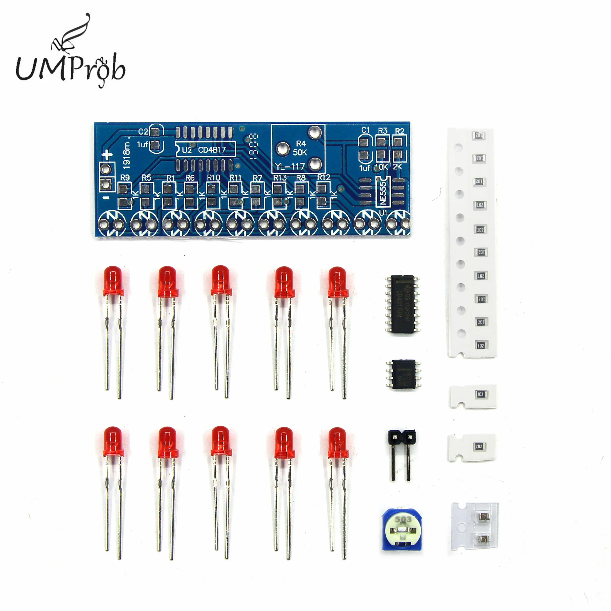 Светодиодный модуль NE555 + CD4017 для самостоятельной сборки, школьного образования, лаборатории
Светодиодный модуль NE555 + CD4017 для самостоятельной сборки, школьного образования, лаборатории