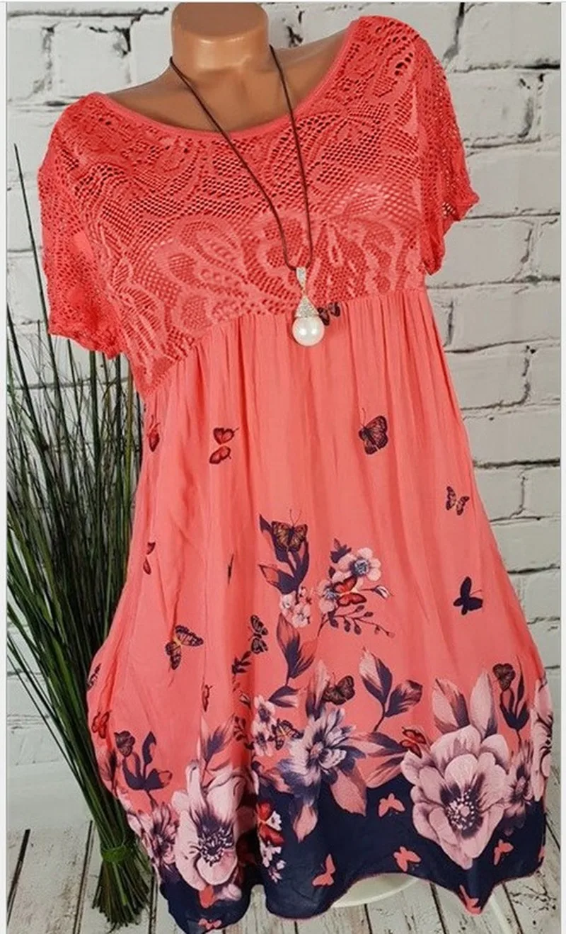 Dress Women Women Lace Hollow Out Dress Short Sleeve Print Butterfly Print Dresses Spring Fashion Casual Dress A-Line O-Neck
Dress Women Women Lace Hollow Out Dress Short Sleeve Print Butterfly Print Dresses Spring Fashion Casual Dress A-Line O-Neck