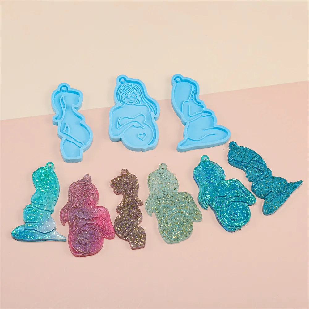3 Types Pregnant Mother Silicone Mold Key Chain Pendant Casting Mould for DIY Epoxy Resin Pendant Decoration Jewelry Making
3 Types Pregnant Mother Silicone Mold Key Chain Pendant Casting Mould for DIY Epoxy Resin Pendant Decoration Jewelry Making