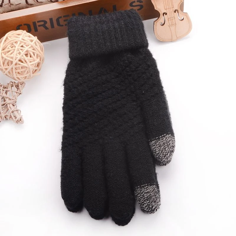 Winter Touch Screen Gloves Women Men Warm Stretch Knit Mittens Imitation Wool Full Finger Guantes Female Crochet Thicken
Winter Touch Screen Gloves Women Men Warm Stretch Knit Mittens Imitation Wool Full Finger Guantes Female Crochet Thicken