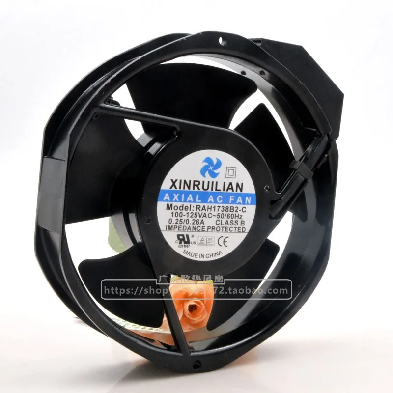 Xin Rui Lian 17238 RAH1738B2-C 100/125V Aluminum Frame Axial Cooling Wind Fan 17.2CM
Xin Rui Lian 17238 RAH1738B2-C 100/125V Aluminum Frame Axial Cooling Wind Fan 17.2CM