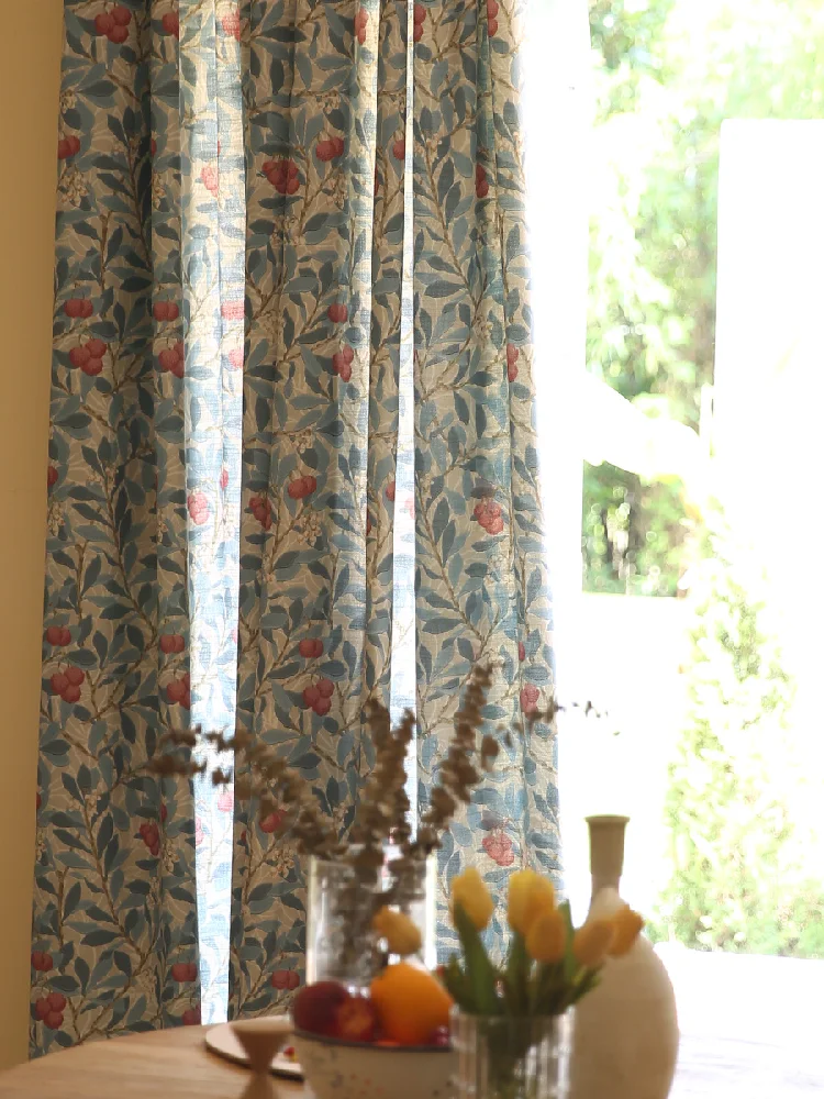 American idyllic printing shading curtain customized suitable for bedroom living room and kitchen plant flower pattern
American idyllic printing shading curtain customized suitable for bedroom living room and kitchen plant flower pattern