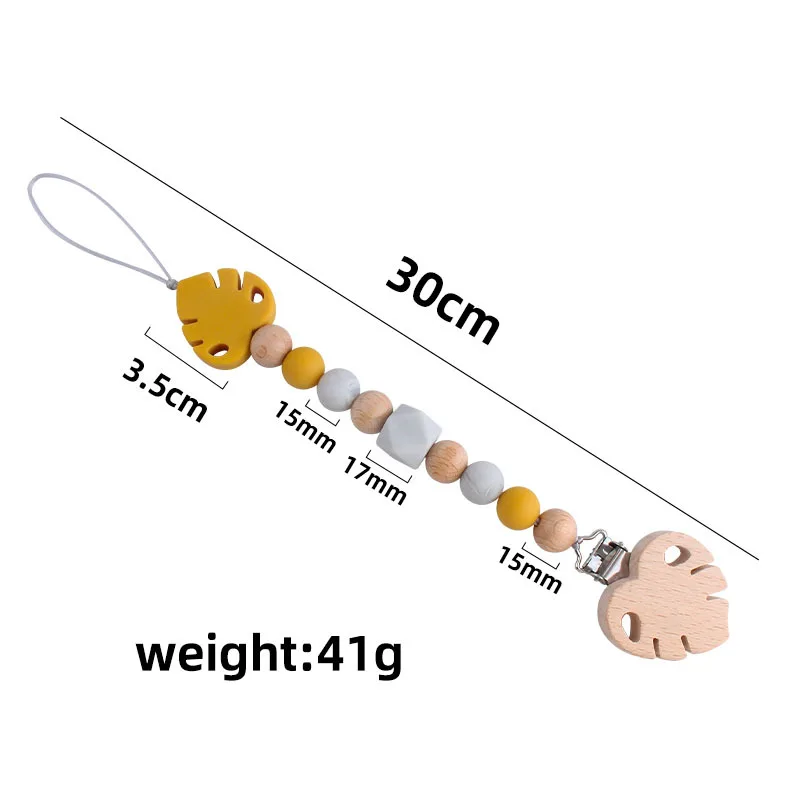 Fosmeteor 1pcs Food Grade Silicone Beads Teether Nursing Pacifier Clip Holder Chain Banana Leaf Nipple Holder for Infant
Fosmeteor 1pcs Food Grade Silicone Beads Teether Nursing Pacifier Clip Holder Chain Banana Leaf Nipple Holder for Infant