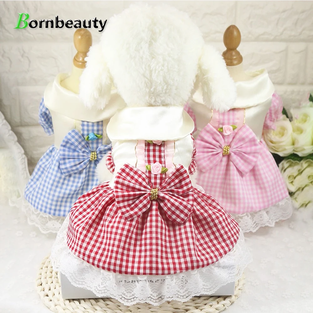 Summer Dog Dress Chihuahua Cotton Fashion Lattice Bowknot Princess Party Wedding Dress for Small Large Cat Dog Clothes XS-XXL
Summer Dog Dress Chihuahua Cotton Fashion Lattice Bowknot Princess Party Wedding Dress for Small Large Cat Dog Clothes XS-XXL