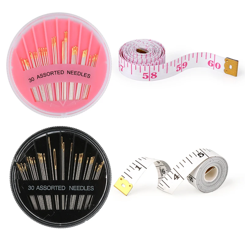 RORGETO Sewing DIY Tools Set 30 Pcs/Lot Assorted Hand Sewing Needles 150cm/60" Body Measuring Ruler Sewing Tailor Tape Measure
RORGETO Sewing DIY Tools Set 30 Pcs/Lot Assorted Hand Sewing Needles 150cm/60" Body Measuring Ruler Sewing Tailor Tape Measure