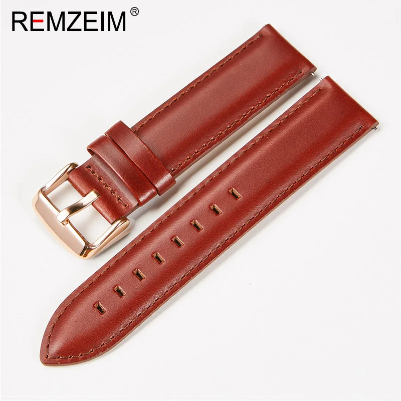 REMZEIM Italy Cowhide Watchbands 18 20 22mm Women Men Quick Release For Samsung Gear S3 Genuine Leather Vintage Watchband Strap
REMZEIM Italy Cowhide Watchbands 18 20 22mm Women Men Quick Release For Samsung Gear S3 Genuine Leather Vintage Watchband Strap
