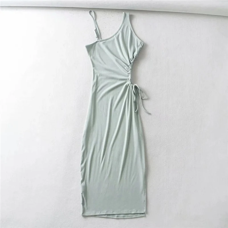 ONEINALL Sling Dress For Women Asymmetrical Sleeveless High Waist Slim Hollow Out Ruched Side Split Midi Dresses Female New 2021
ONEINALL Sling Dress For Women Asymmetrical Sleeveless High Waist Slim Hollow Out Ruched Side Split Midi Dresses Female New 2021