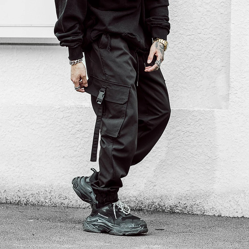 Nice Pop Mens Multi-pocket Harem Cargo Pant Men Streetwear Punk Cargo Pant Hip Hop Casual Trousers Joggers Male Black Pant
Nice Pop Mens Multi-pocket Harem Cargo Pant Men Streetwear Punk Cargo Pant Hip Hop Casual Trousers Joggers Male Black Pant
