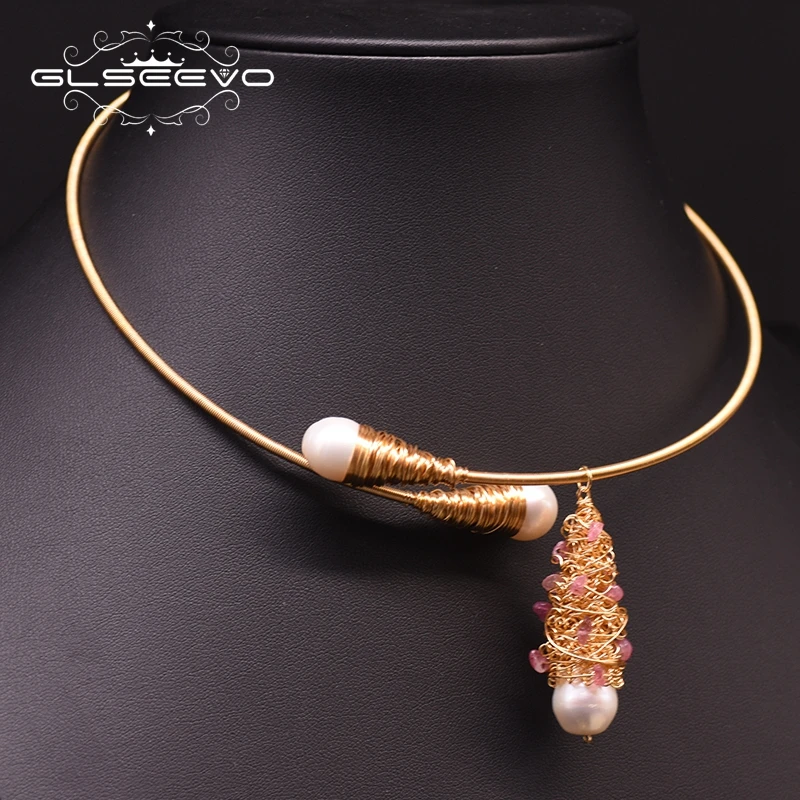 GLSEEVO Original Design Handmade Nautral Fresh Water Pearl Gothic Choker Necklace For Women Wedding Party Fine Jewelry GN0175
GLSEEVO Original Design Handmade Nautral Fresh Water Pearl Gothic Choker Necklace For Women Wedding Party Fine Jewelry GN0175