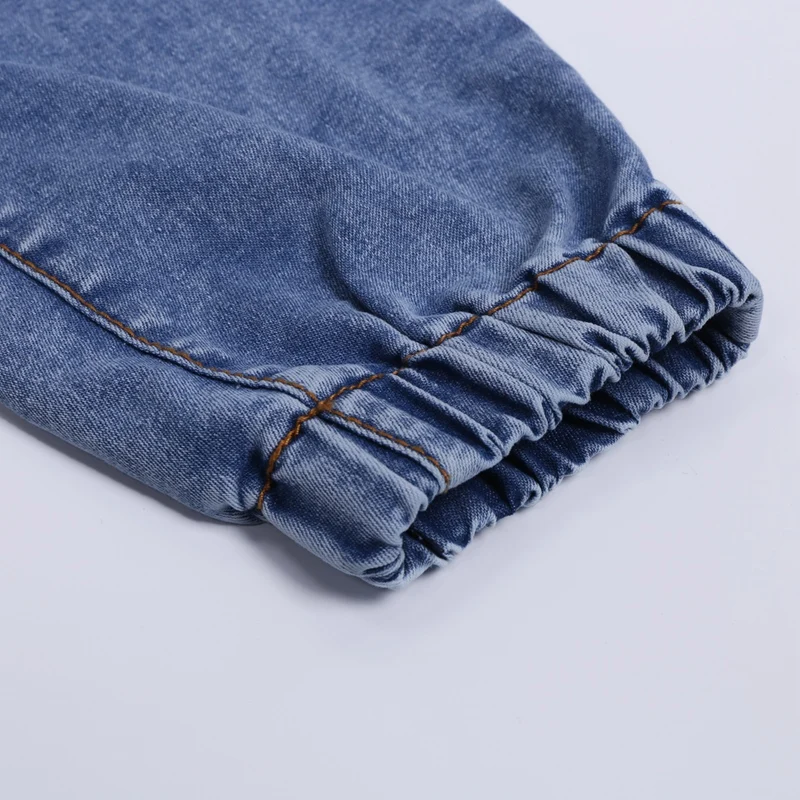 Women's Fashion Jeans Lace-Up Close-Up Lantern Trousers Pants M Size