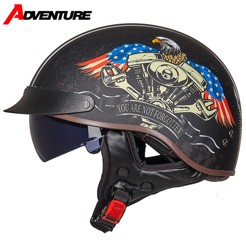 Motorcycle Helmet Vintage Casco Moto Four Seasons Half Helmet DOT Certification Biker Motorbike Open Face Helmet Motocross
Motorcycle Helmet Vintage Casco Moto Four Seasons Half Helmet DOT Certification Biker Motorbike Open Face Helmet Motocross