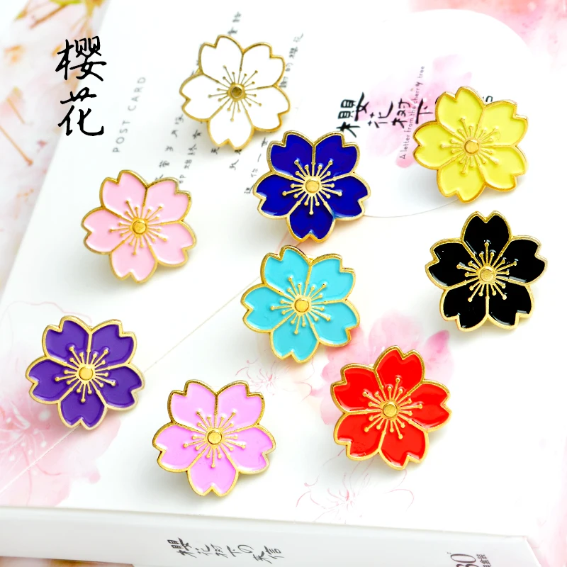 

Cute Cartoon Sakura Brooch Bag Hat Shirt Pins Alloy Enamel Badges Broches for Men Women Badge Pins Brooches Jewelry Accessories