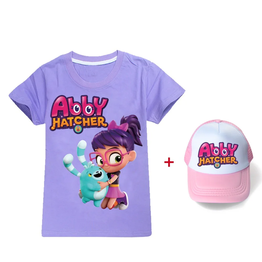 2021 Hot Style Abby Hatcher Cotton Graphic Tee Children's Top + Hat Short Sleeve T-shirt + Hat Kids Clothes 
2021 Hot Style Abby Hatcher Cotton Graphic Tee Children's Top + Hat Short Sleeve T-shirt + Hat Kids Clothes