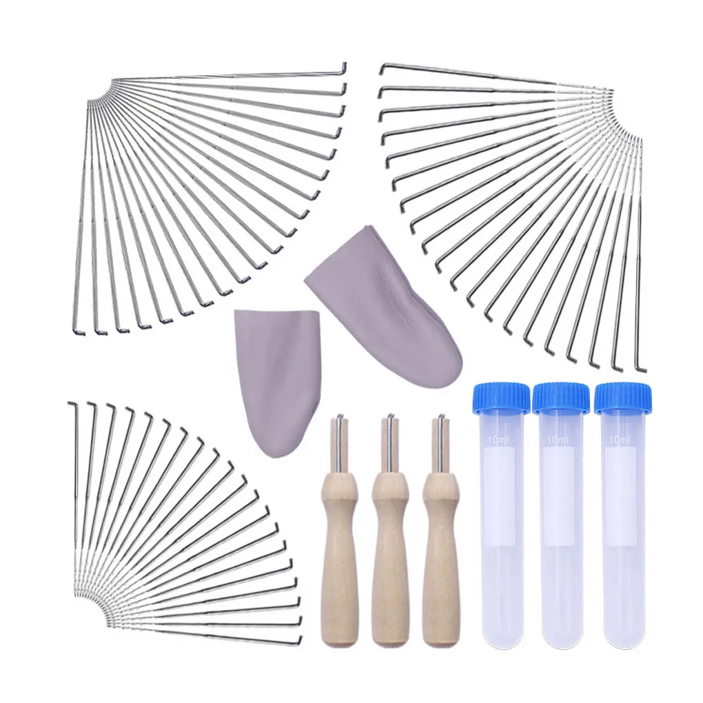 60pcs 3 Sizes Felting Needles with 3pcs Clear Bottle 3pcs Wooden Handle 2pcs Fingertip Cots Craft DIY Needle Felt Tools
60pcs 3 Sizes Felting Needles with 3pcs Clear Bottle 3pcs Wooden Handle 2pcs Fingertip Cots Craft DIY Needle Felt Tools