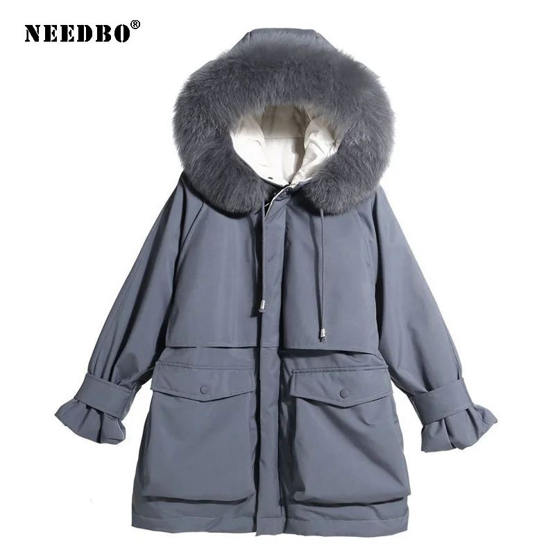 NEEDBO/женская зимняя куртка большого размера с меховым воротником, парка Mujer, пуховик, женская зимняя куртка с хлопковой подкладкой, теплая ве...
NEEDBO/женская зимняя куртка большого размера с меховым воротником, парка Mujer, пуховик, женская зимняя куртка с хлопковой подкладкой, теплая ве...