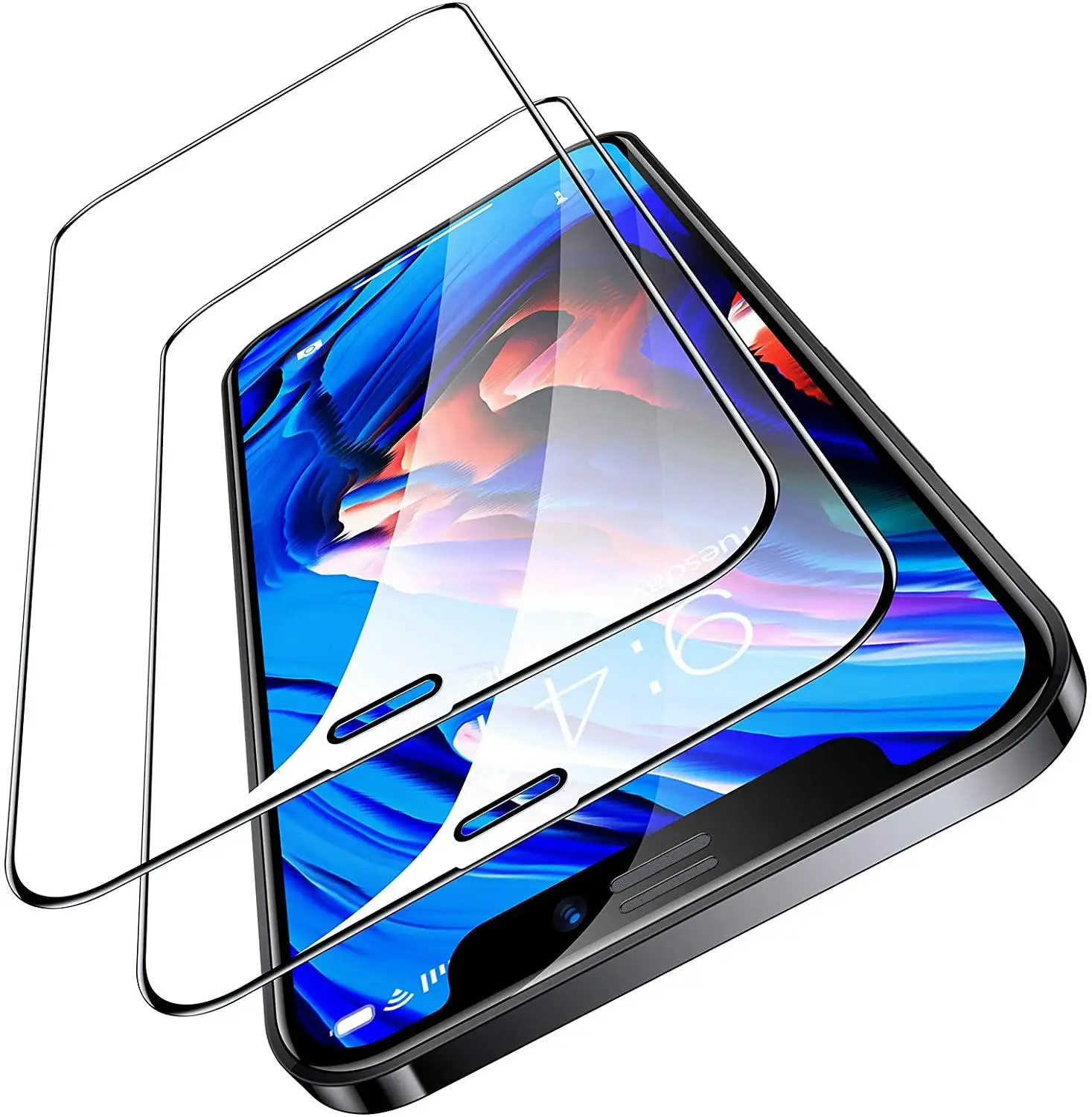 Безопасное ударопрочное закаленное стекло для iPhone 12 11 Pro Max X Xs XR 8 4 4s 5 5s 5c SE 6 6s 7 Plus