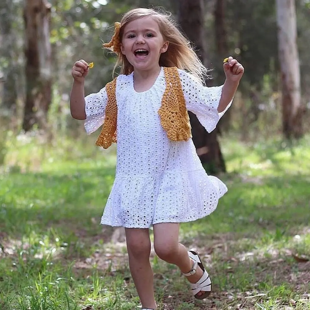2018 European And American Summer Children'S Skirt Girls Fairy Flying Sleeves Lace Hollow Jacquard Dress Supply
2018 European And American Summer Children'S Skirt Girls Fairy Flying Sleeves Lace Hollow Jacquard Dress Supply