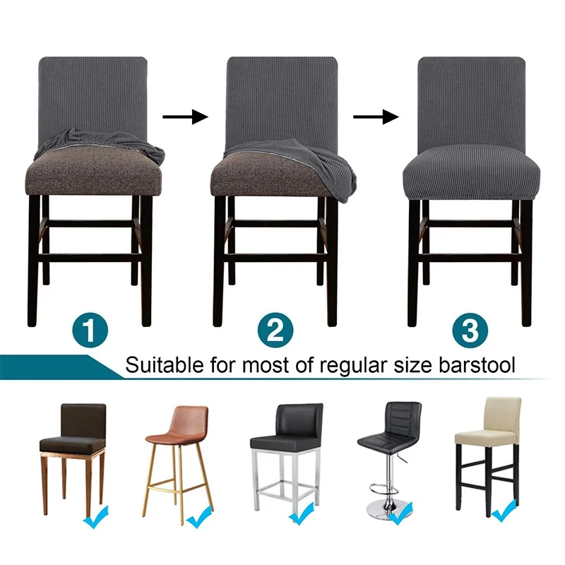 1/2/4/6 Pieces Velvet Bar Chair Cover Elastic High Stool Chair Protector Seat Case for Hotel Banquet Wedding Party Dining Room
1/2/4/6 Pieces Velvet Bar Chair Cover Elastic High Stool Chair Protector Seat Case for Hotel Banquet Wedding Party Dining Room