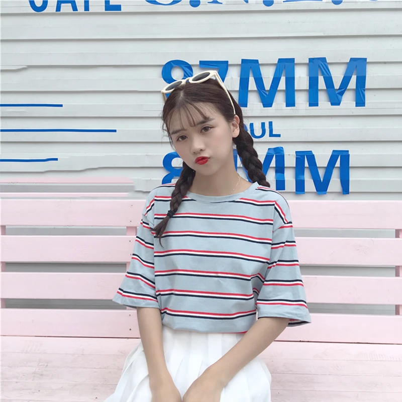 T-shirt Women Short Sleeve Harajuku Korean Style All-match Trendy Loose Casual Womens Clothing Students Summer O-Neck Daily Top
T-shirt Women Short Sleeve Harajuku Korean Style All-match Trendy Loose Casual Womens Clothing Students Summer O-Neck Daily Top