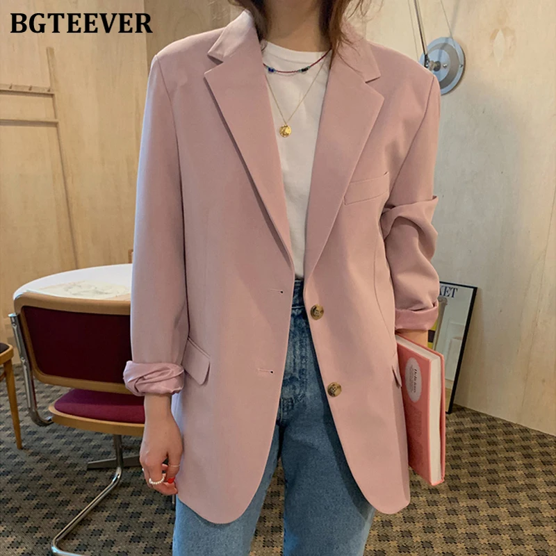BGTEEVER Classic Solid Single-breasted Women Blazer Office Ladies Suit Jacket Spring Female Outwear blaser femininas 2020
BGTEEVER Classic Solid Single-breasted Women Blazer Office Ladies Suit Jacket Spring Female Outwear blaser femininas 2020