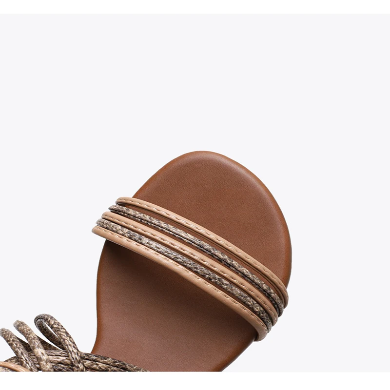 Women's Sandals Lightweight Bohemian Summer Beach Shoes Cross-tied Falt Sandals Zipper Soft Sandals for Ladies 2021 New
Women's Sandals Lightweight Bohemian Summer Beach Shoes Cross-tied Falt Sandals Zipper Soft Sandals for Ladies 2021 New