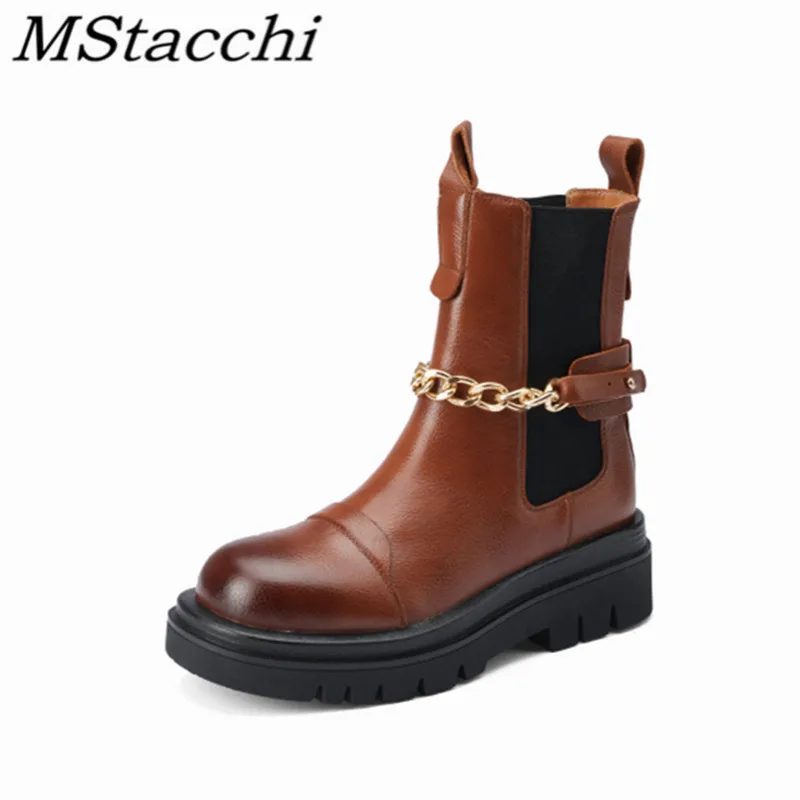 MStacchi Sexy Hot Mid-calf Boots Belt Buckle Metal Cow Leather Black Round Toe Shoes Thick Bottom Comfortable Botinha Feminina
MStacchi Sexy Hot Mid-calf Boots Belt Buckle Metal Cow Leather Black Round Toe Shoes Thick Bottom Comfortable Botinha Feminina