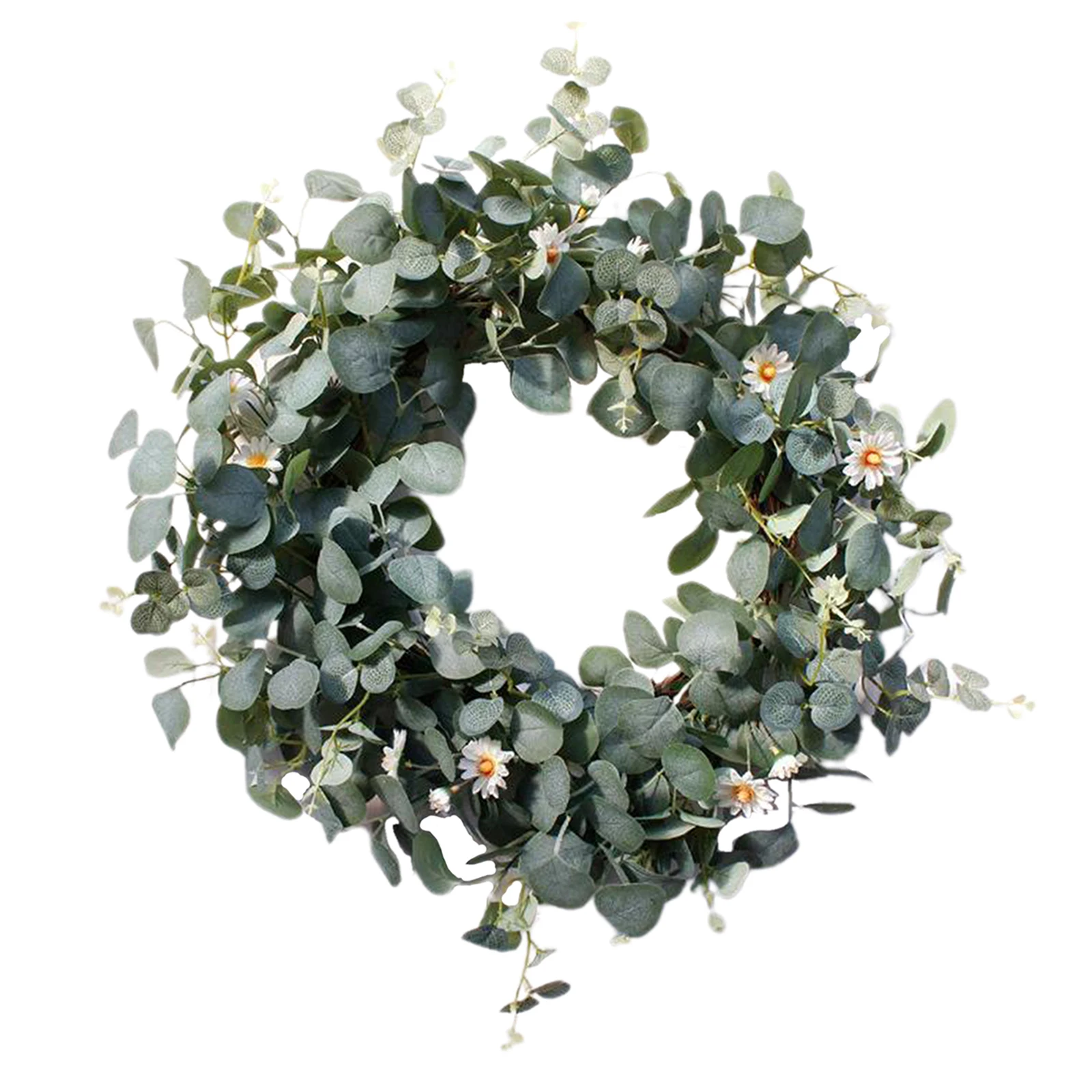 Artificial Eucalyptus Wreath Green Leaves Front Door Hanging Wall Decor 56cm 
Artificial Eucalyptus Wreath Green Leaves Front Door Hanging Wall Decor 56cm
