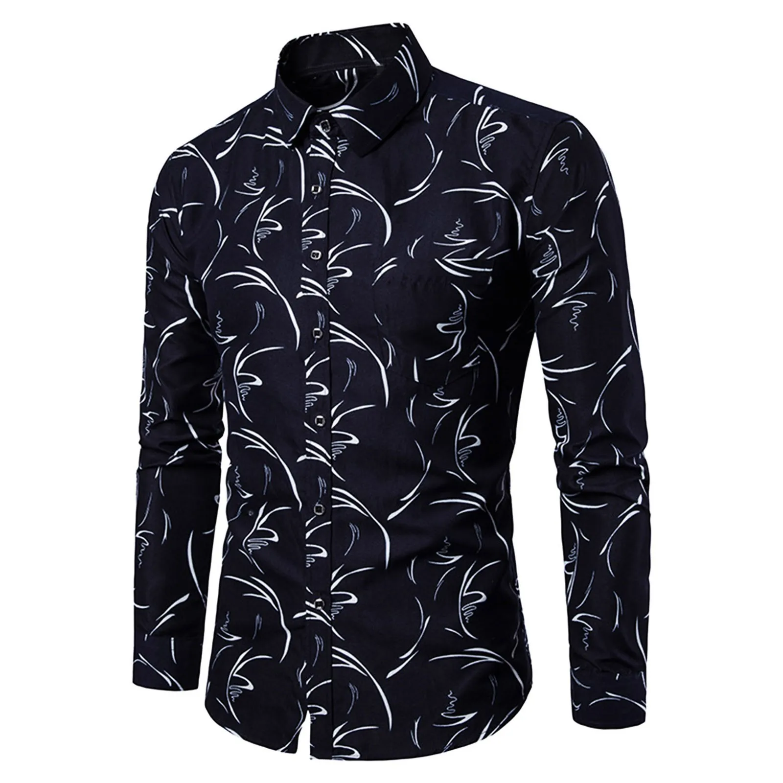 New Men's Fashion Button Shirt Down Slim Long Sleeve Casual Printed Shirts Daily High Quality Comfy Shirts Chemise Homme 2021
New Men's Fashion Button Shirt Down Slim Long Sleeve Casual Printed Shirts Daily High Quality Comfy Shirts Chemise Homme 2021